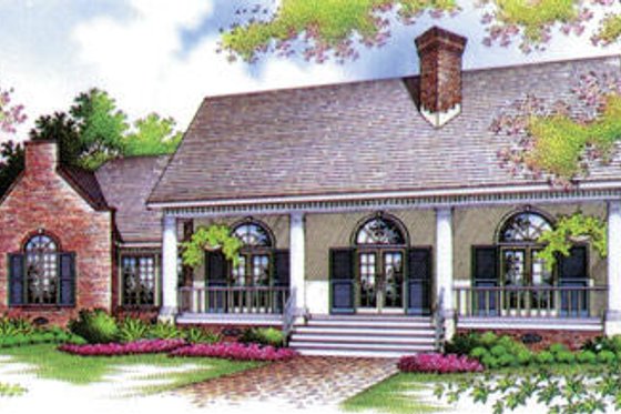 Exterior - Front Elevation for European House Plan #45-271 - 3 bed, 2 bath
