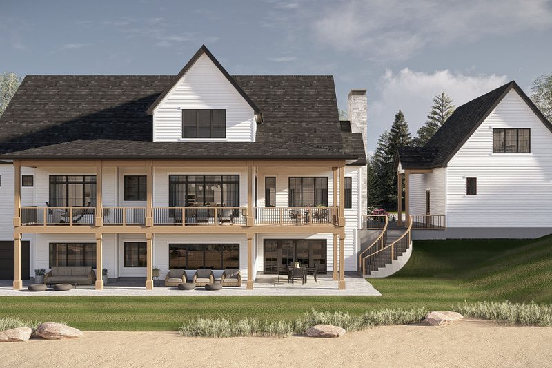 Home Plan - Exterior - Rear Elevation for Traditional House Plan #455-787 - 4 bed, 4 bath
