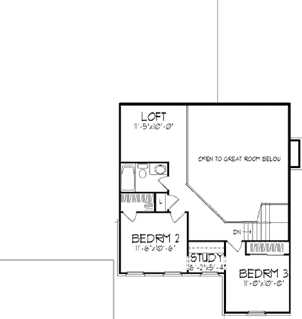Architectural House Design - Country Floor Plan - Upper Floor Plan #320-474