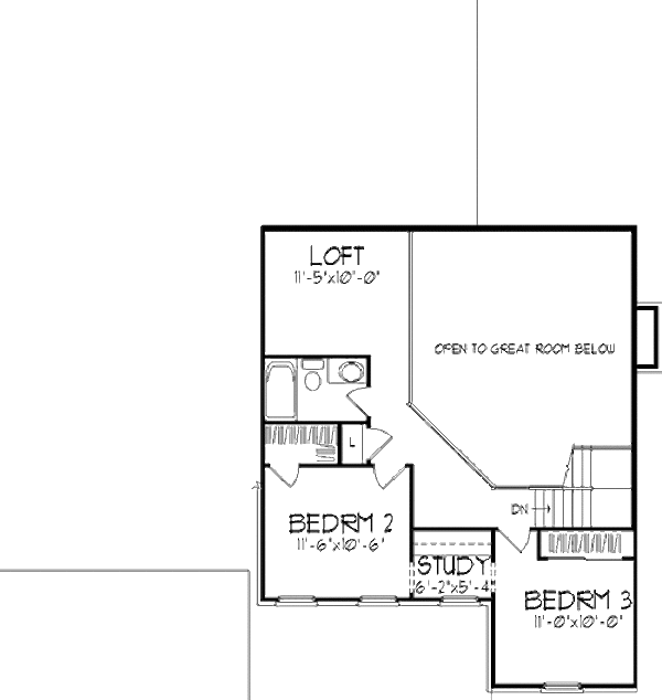 Country Floor Plan - Upper Floor Plan #320-474