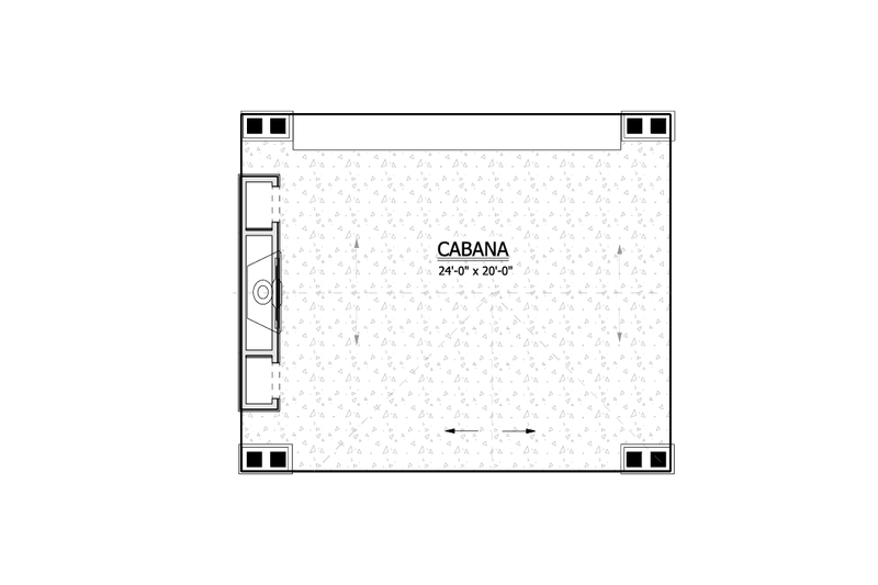 House Blueprint - Floor Plan - Main Floor for Craftsman House Plan #1089-4, 0 bath