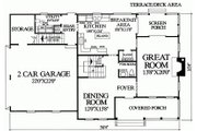 Southern Style House Plan - 3 Beds 2.5 Baths 2069 Sq/Ft Plan #137-165 