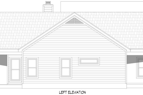 Exterior - Other Elevation for Cottage House Plan #932-1102 - 2 bed, 2 bath