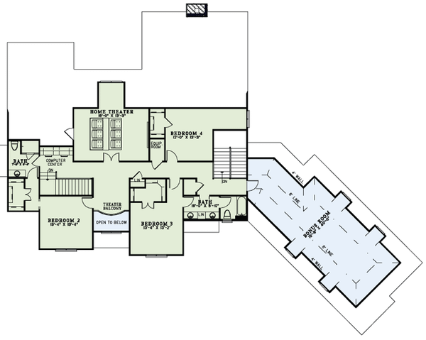 Home Plan - European Floor Plan - Upper Floor Plan #17-3328
