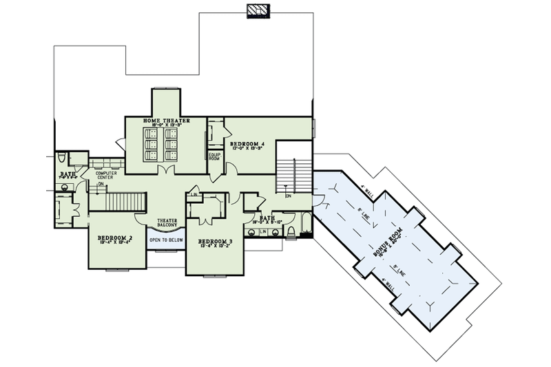 Architectural House Design - Floor Plan - Upper Floor for European House Plan #17-3328 - 4 bed, 3.5 bath
