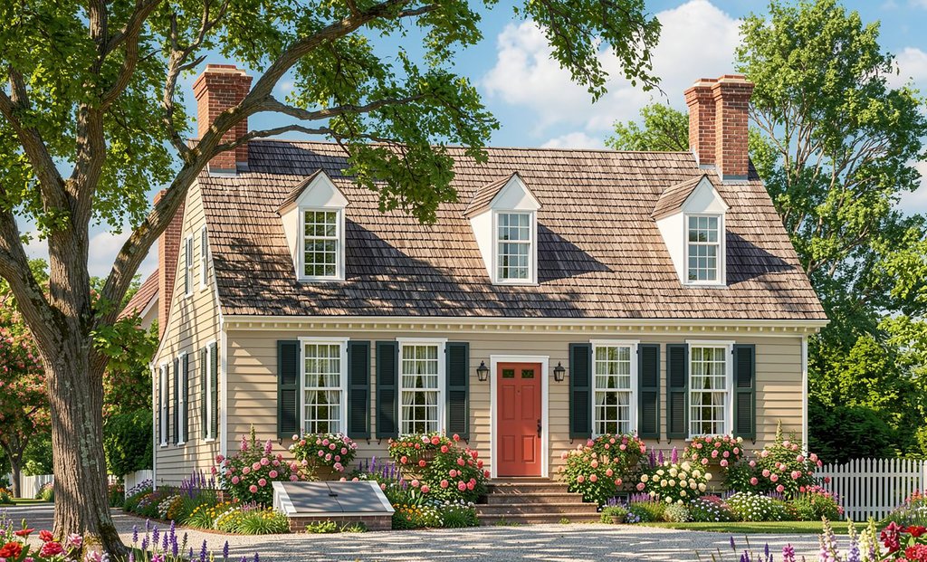 Exterior - Front Elevation 2 for Colonial House Plan #137-201 - 3 bed, 3 bath