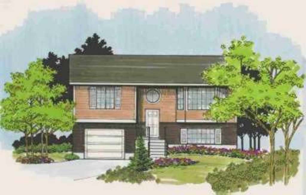 Exterior - Front Elevation 2 for Traditional House Plan #308-242 - 3 bed, 2 bath