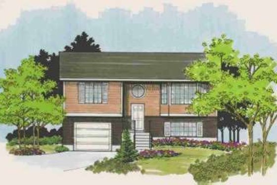 Exterior - Front Elevation for Traditional House Plan #308-242 - 3 bed, 2 bath