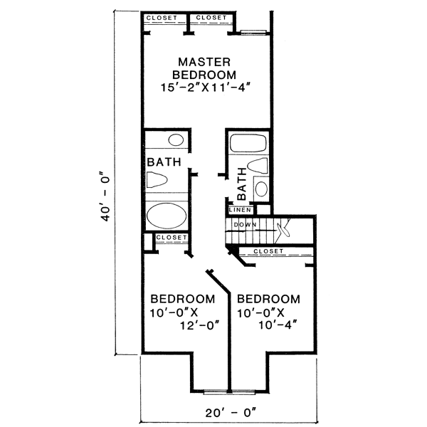 Contemporary Floor Plan - Upper Floor Plan #10-224