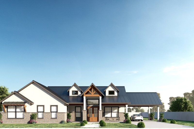 Farmhouse Style House Plan - 3 Beds 2.5 Baths 2449 Sq/Ft Plan #1110-42 Exterior