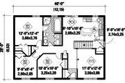 Country Style House Plan - 3 Beds 1 Baths 1120 Sq/Ft Plan #25-4810 