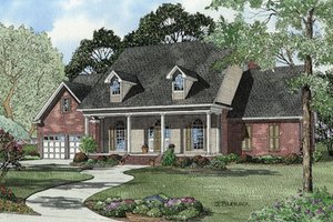 Country Exterior - Front Elevation Plan #17-2093