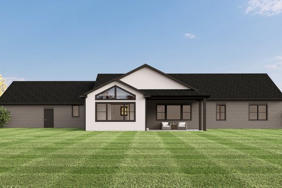 Exterior - Rear Elevation for Craftsman House Plan #1064-131 - 3 bed, 2.5 bath