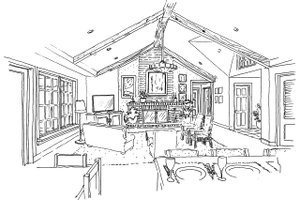 Interior - Family Room for Cottage House Plan #942-42 - 3 bed, 3.5 bath