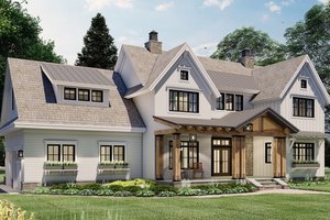 Exterior - Front Elevation 4 for Farmhouse House Plan #51-1162 - 4 bed, 3.5 bath