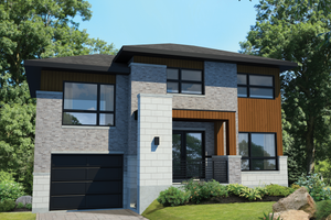 Contemporary Exterior - Front Elevation Plan #25-4436