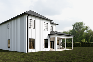 Exterior - Rear Elevation for Farmhouse House Plan #1112-4 - 4 bed, 4 bath
