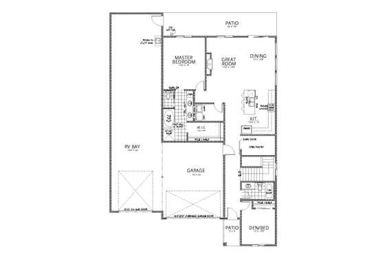 Floor Plan - Main Floor for Modern House Plan #112-189 - 4 bed, 3 bath