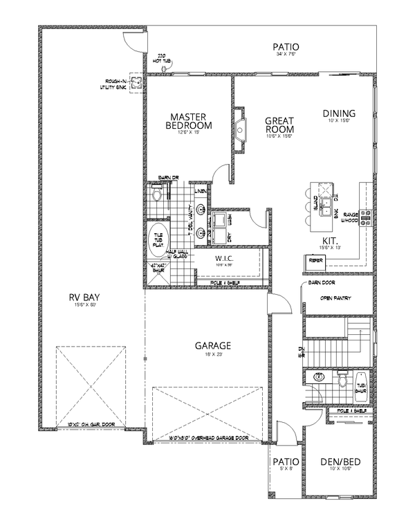 Modern Floor Plan - Main Floor Plan #112-189