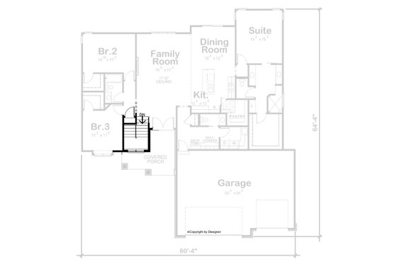 Floor Plan - Other Floor for Traditional House Plan #20-2490 - 3 bed, 2.5 bath