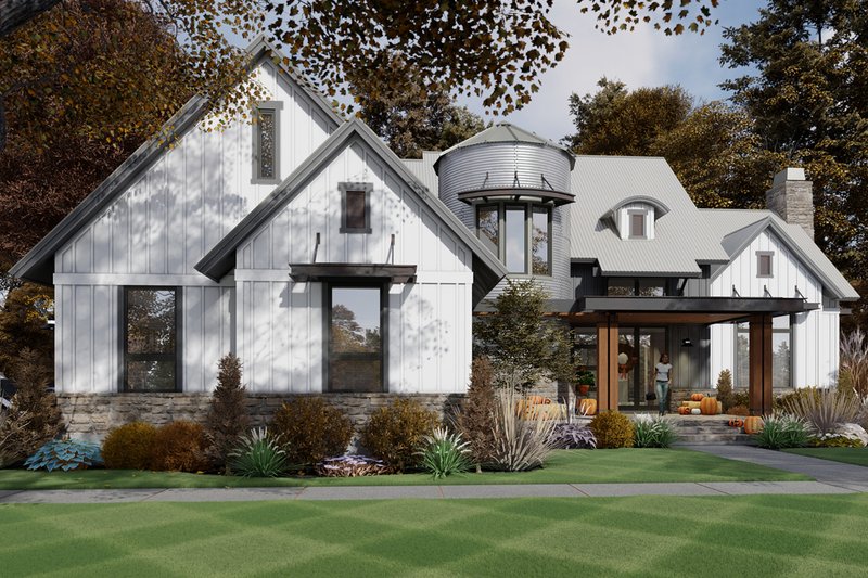 Architectural House Design - Exterior - Front Elevation 3 for Barndominium House Plan #120-268 - 3 bed, 2.5 bath