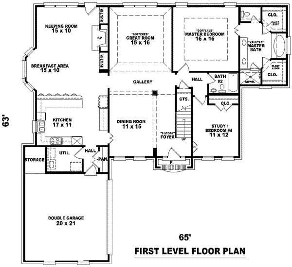 European Floor Plan - Main Floor Plan #81-1135