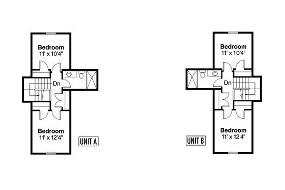 Floor Plan - Upper Floor for Craftsman House Plan #124-709 - 3 bed, 2 bath