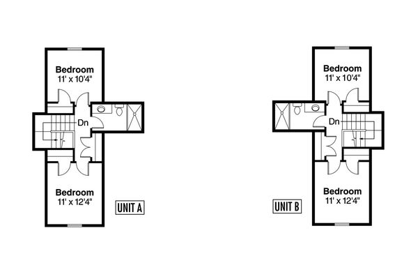 Craftsman Floor Plan - Upper Floor Plan #124-709