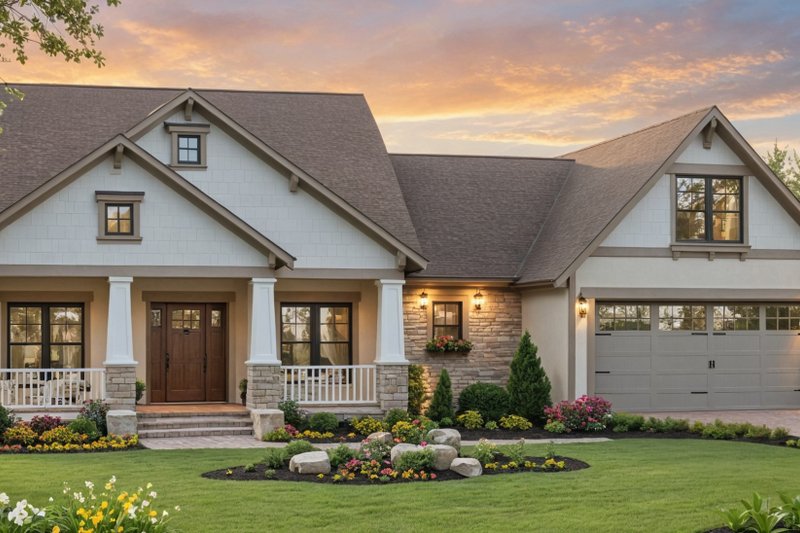 Architectural House Design - Exterior - Front Elevation 2 for Country House Plan #21-610 - 3 bed, 2 bath
