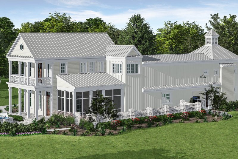 House Plan Design - Exterior - Other Elevation 1 for Beach House Plan #1081-44 - 3 bed, 3.5 bath