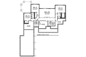 Floor Plan - Lower Floor for Traditional House Plan #70-879 - 5 bed, 3.5 bath