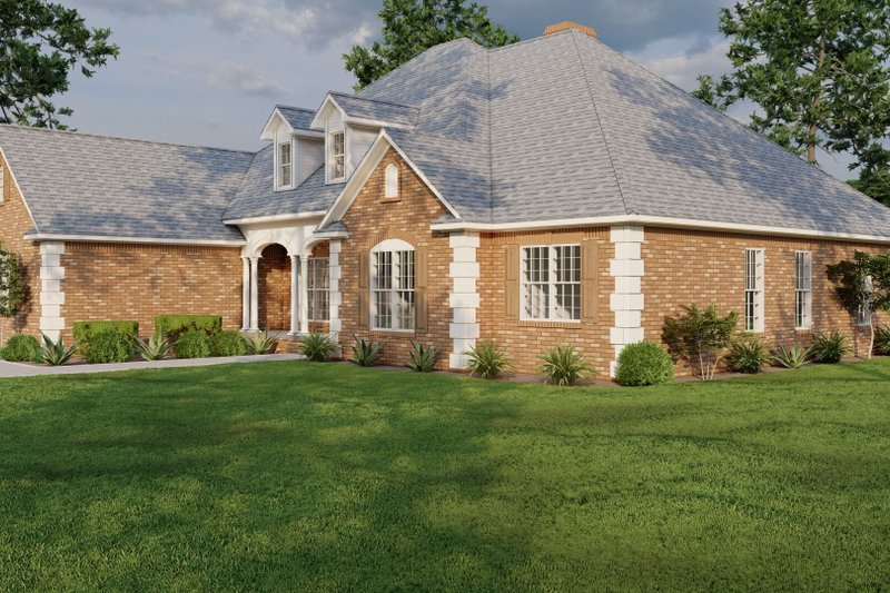 House Plan Design - Exterior - Front Elevation 4 for European House Plan #17-2060 - 4 bed, 3 bath