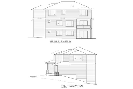 Exterior - Other Elevation 1 for Contemporary House Plan #1066-63 - 5 bed, 4.5 bath