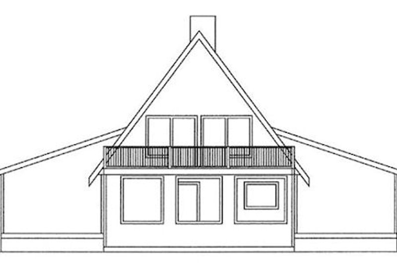 Home Plan - Exterior - Rear Elevation for Modern House Plan #60-108 - 3 bed, 2 bath