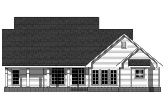 Exterior - Rear Elevation for Farmhouse House Plan #21-452 - 3 bed, 2.5 bath