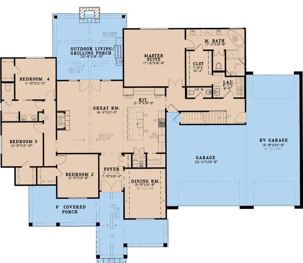 Barndominium Floor Plan - Main Floor Plan #923-315