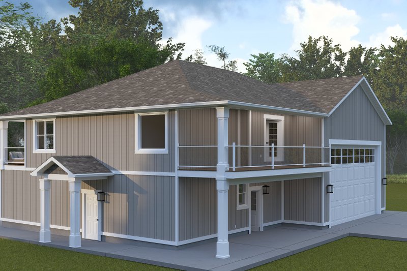 House Plan Design - Exterior - Rear Elevation for Barndominium House Plan #1060-371 - 1 bed, 2 bath