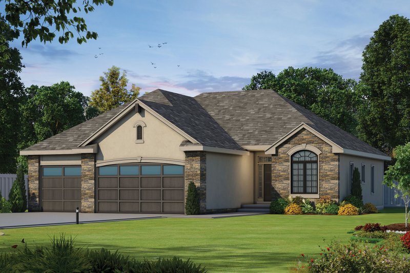 Home Plan - Exterior - Front Elevation 4 for Ranch House Plan #20-1869 - 3 bed, 2 bath