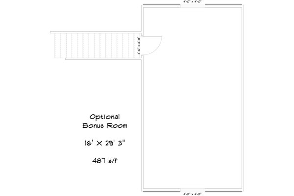Traditional Floor Plan - Upper Floor Plan #1060-216