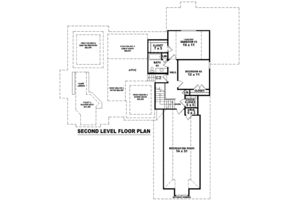 Floor Plan - Upper Floor for European House Plan #81-1163 - 3 bed, 3 bath