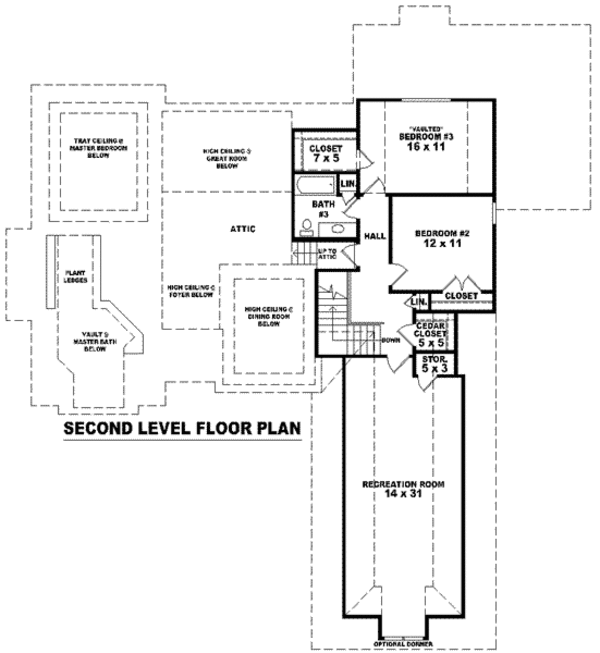 European Floor Plan - Upper Floor Plan #81-1163