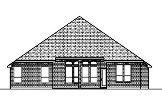 Exterior - Rear Elevation for Traditional House Plan #84-370 - 3 bed, 2 bath