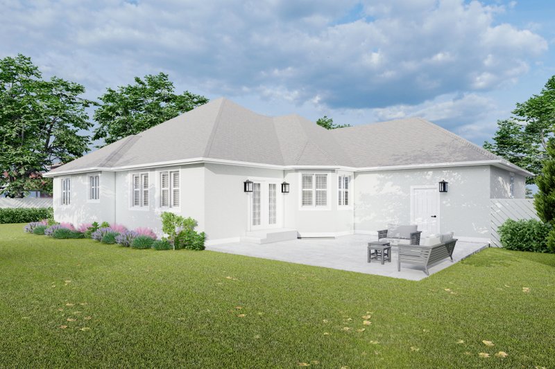 Architectural House Design - Exterior - Rear Elevation for Ranch House Plan #1060-34 - 6 bed, 3 bath