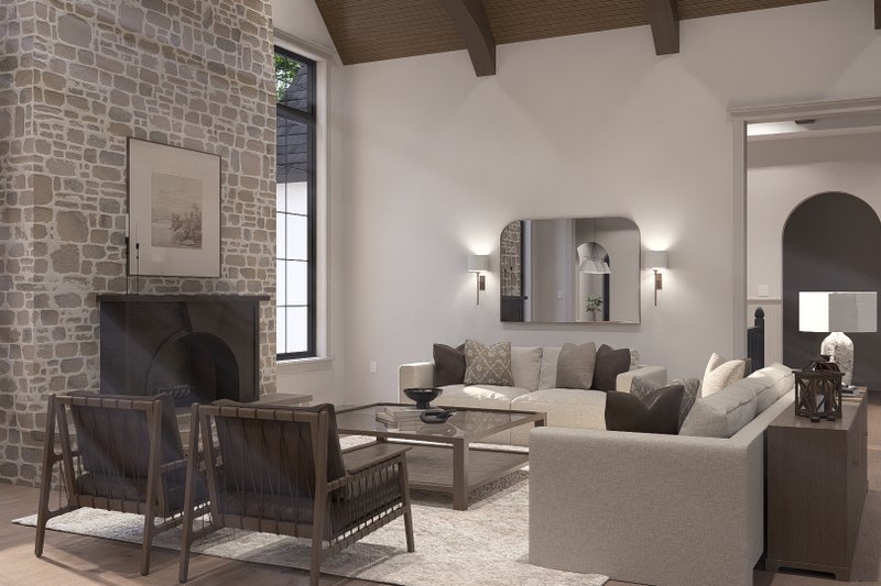 Architectural House Design - Interior - Family Room 2 for Cottage House Plan #455-784 - 3 bed, 2.5 bath