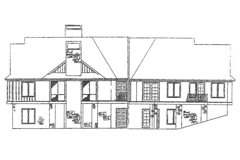 Architectural House Design - Exterior - Rear Elevation for Country House Plan #929-270 - 3 bed, 2 bath