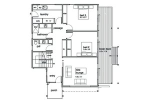 Floor Plan - Main Floor for Modern House Plan #496-21 - 3 bed, 2.5 bath