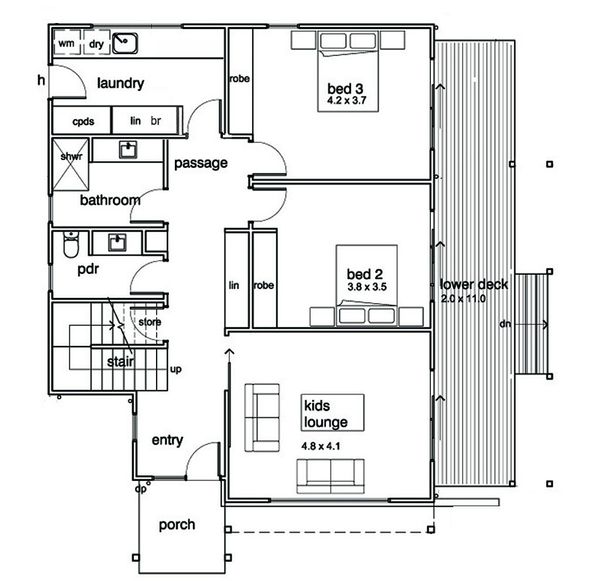 Modern Floor Plan - Main Floor Plan #496-21
