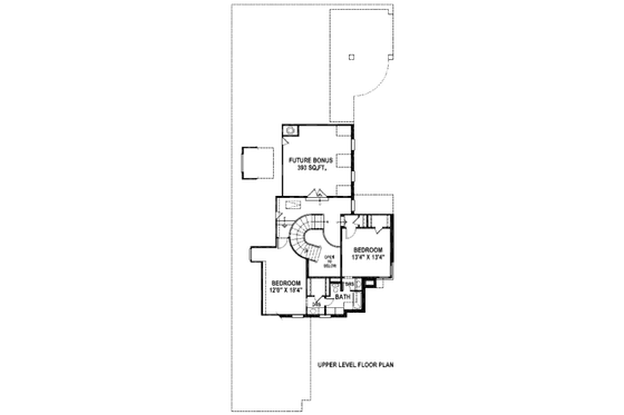 Floor Plan - Upper Floor for European House Plan #141-285 - 3 bed, 2.5 bath