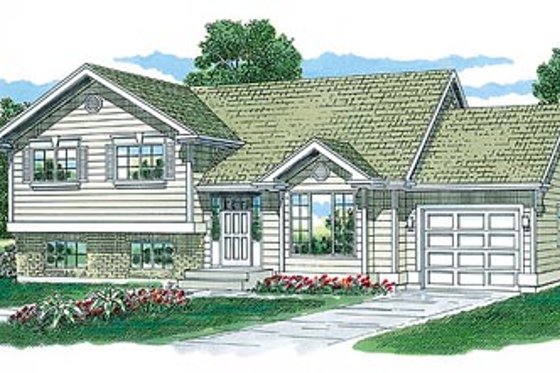 Exterior - Front Elevation for Traditional House Plan #47-309 - 3 bed, 2 bath