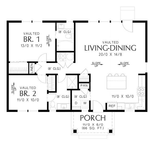 House Blueprint - Craftsman Floor Plan - Main Floor Plan #48-1115